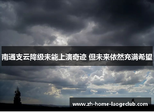 南通支云降级未能上演奇迹 但未来依然充满希望