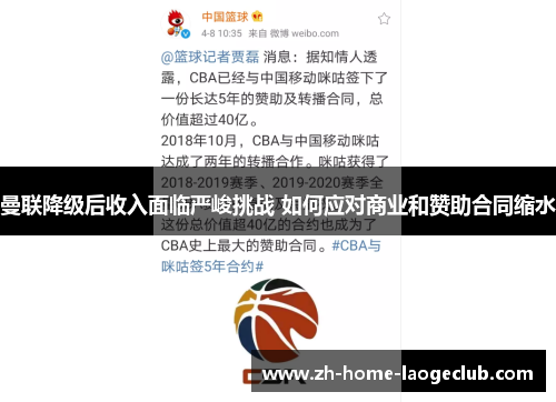 曼联降级后收入面临严峻挑战 如何应对商业和赞助合同缩水